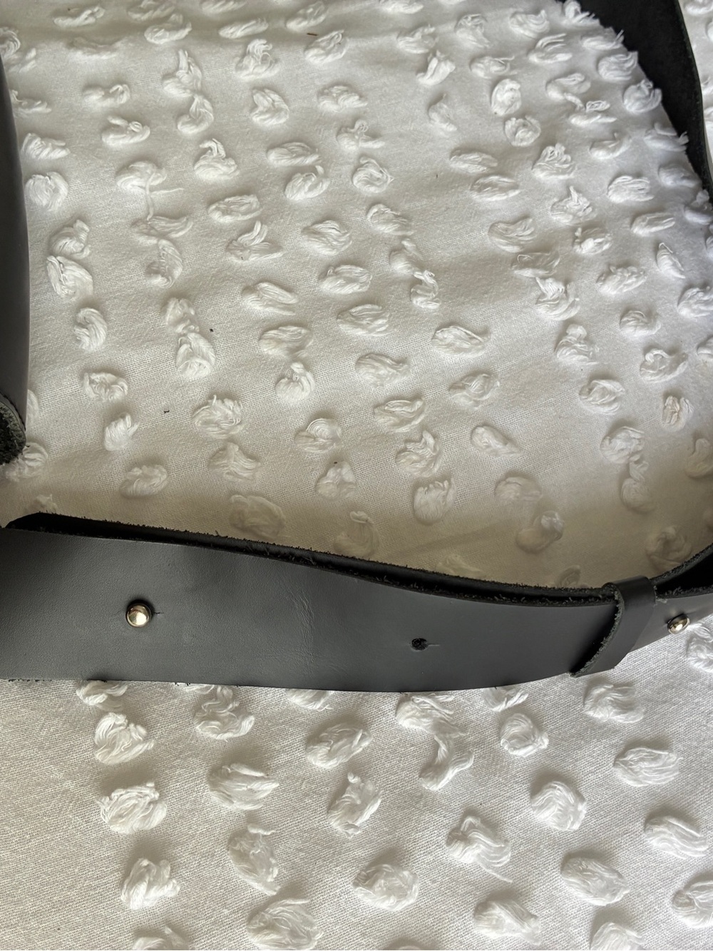 Black Leather Envelope Crossbody Bag - Picture 7 of 11